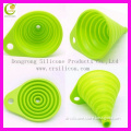 Promotional kitchenware gift silicone new foldable funnel with factory wholesale price